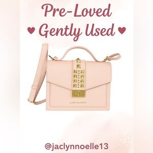 Mario Valentino Blush Pink Mini Bag w/ Gold Studs + Dust Bag